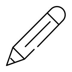 pencil icon illustration on transparent background