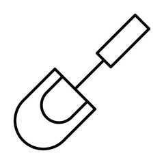 shovel icon illustration on transparent background