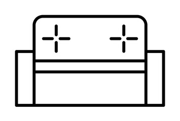 sofa icon illustration on transparent background