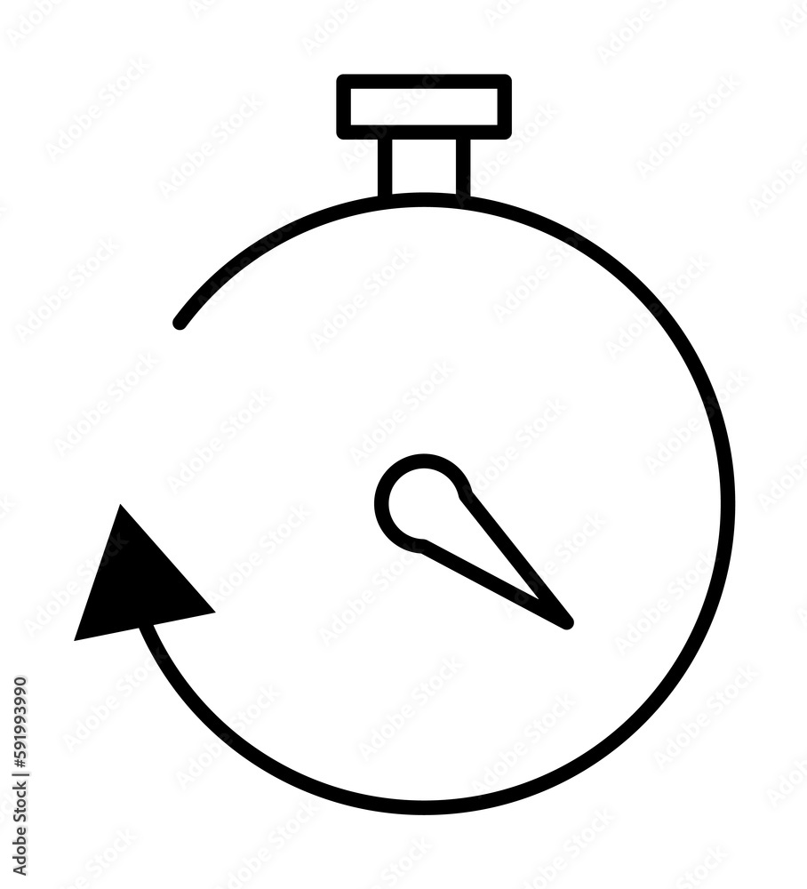 Wall mural delivery time icon illustration on transparent background