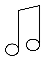 music note icon illustration on transparent background