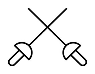 sport, swords icon illustration on transparent background