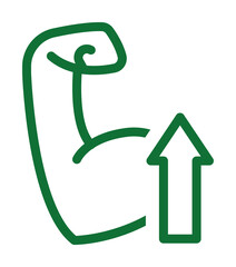 Vitamin, strong green icon illustration on transparent background