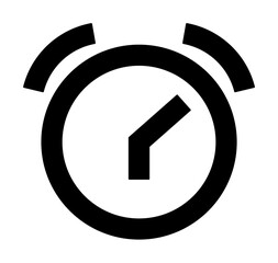 Alarm icon illustration on transparent background