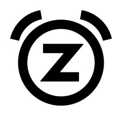 bell snooze icon illustration on transparent background