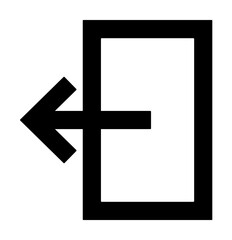 exit icon illustration on transparent background