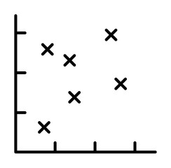 stock chart line icon illustration on transparent background