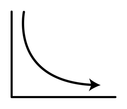 lowering arrow chart line icon illustration on transparent background