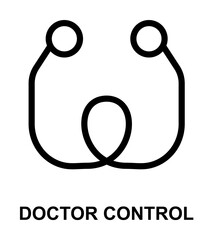 endoscope doctor control simple line on white background icon illustration on transparent background