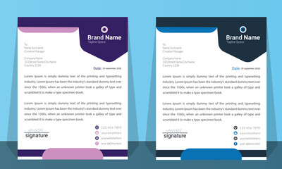 Creative & Modern Letterhead Design Template For business And Advertising.