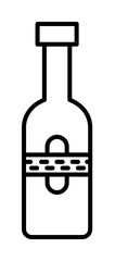 bottle of cognac icon illustration on transparent background