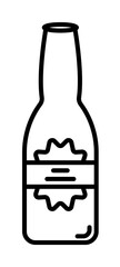 bottle of beer icon illustration on transparent background