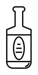 bottle of tequila icon illustration on transparent background