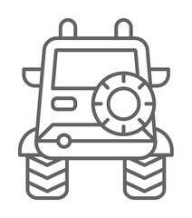 All terrain, car icon illustration on transparent background