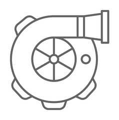 Turbo engine, car icon illustration on transparent background