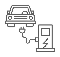 Recharge, car icon illustration on transparent background