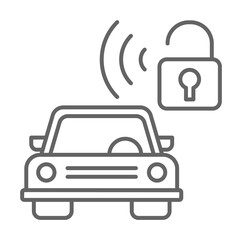 Car, safety, lock icon illustration on transparent background