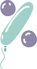 Vector cartoon ste of colored and isolated balloon number shape icon set with. Cute english, latin abc. Elements for decorated, card, Birhday and part