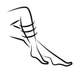 legs, cosmetology, care hand drawn on white background icon illustration on transparent background