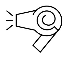 hair dryer icon illustration on transparent background