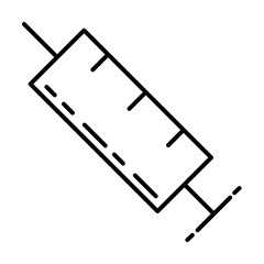 syringe icon illustration on transparent background