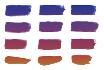 colorful brush strokes on transparent background, isolated, extracted, png file