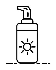sunscreen icon illustration on transparent background