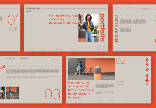 Mise En Page Soign&eacute;e De Portfolio D&rsquo;Activit&eacute;s