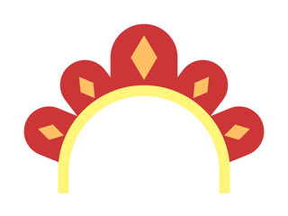 Crown color icon illustration on transparent background