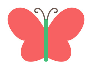 Butterfly color icon illustration on transparent background