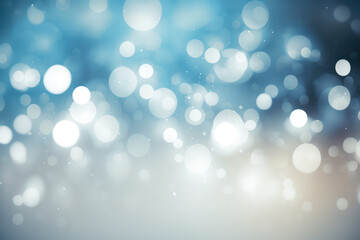 Abstract gentle blue blurred bokeh background. Generative AI.
