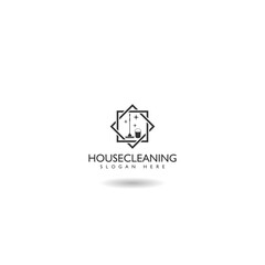 House cleaning logo icon with shadow