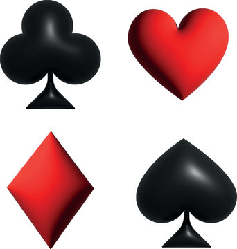 four aces 3d playing cards