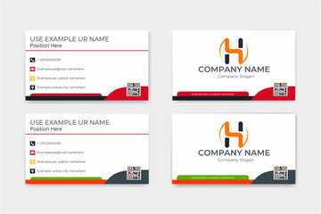 Set of corporate business card. different colors