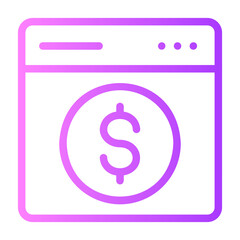 pay per click gradient icon