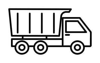 dam truck icon illustration on transparent background