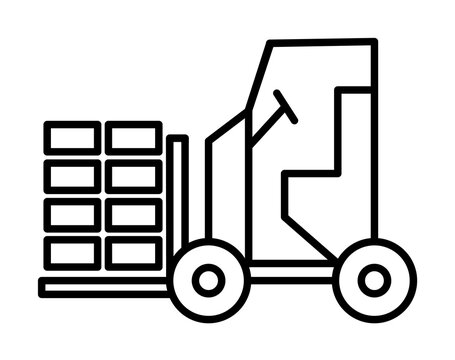 recommend clip art: forklift outline icon illustration on transparent background