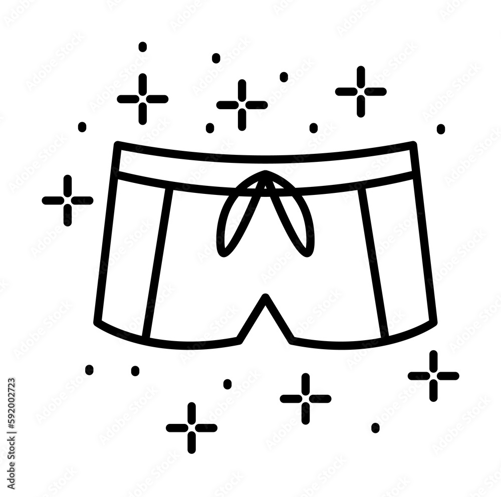 Poster diving swimsuit icon illustration on transparent background