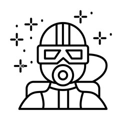 Diving diver icon illustration on transparent background