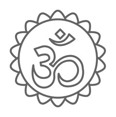 Diwali, om, Hinduism icon illustration on transparent background