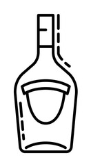 bottle of alcohol dusk icon illustration on transparent background