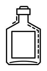 bottle of alcohol dusk icon illustration on transparent background