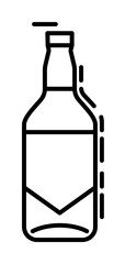 bottle of beer dusk icon illustration on transparent background