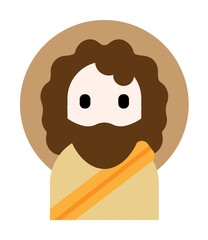 Easter, Jesus icon illustration on transparent background