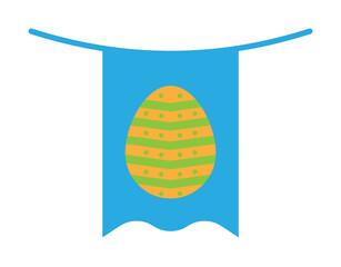 Easter, flag, egg icon illustration on transparent background