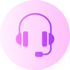 headphone gradient icon