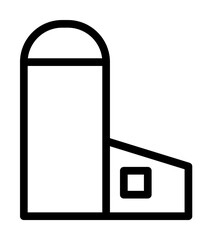 Farm, building icon illustration on transparent background