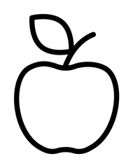 Apple, fruit icon illustration on transparent background