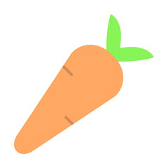 Carrot, vegetable icon illustration on transparent background