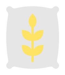 Bag, wheat icon illustration on transparent background
